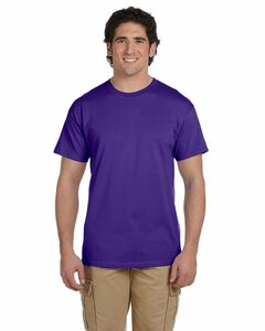 Hanes Youth EcoSmart T-Shirt - 50/50 Cotton/Poly, Made With Recycled Plastic, Purple Small