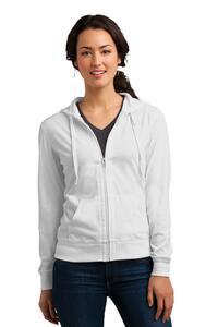 District DT2100 Women's Fitted Jersey Full-Zip Hoodie