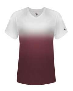 Badger Sport 4207 Ombre Women's V Neck Tee