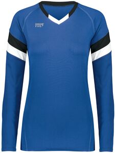 HighFive 342243 Girls TruHit Tri-Color Long Sleeve Jersey