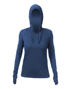 Anetik WSBRZH0 Women's Breeze Tech Hooded Long Sleeve T-Shirt