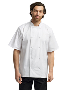 Artisan Collection by Reprime RP664 Unisex Studded Front Short-Sleeve Chef's Coat