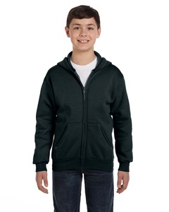 Hanes P480 Youth EcoSmart ® Full-Zip Hooded Sweatshirt
