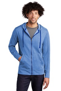 Sport-Tek ST293 PosiCharge ® Tri-Blend Wicking Fleece Full-Zip Hooded Jacket