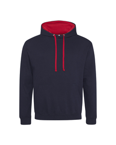 Just Hoods By AWDis JHA003 Adult 80/20 Midweight Varsity Contrast Hooded Sweatshirt