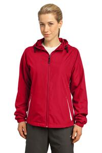 Sport-Tek LST76 Ladies Colorblock Hooded Raglan Jacket