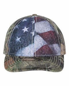 Outdoor Cap SUS100 Camo with Flag Sublimated Front Panels Cap