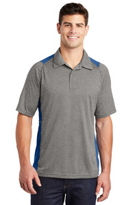 Sport-Tek ST665 Heather Colorblock Contender ™ Polo