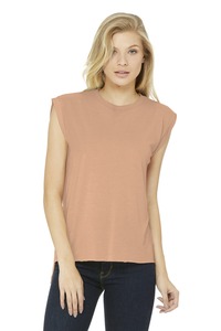 Bella + Canvas 8804 Women's Flowy Rolled Cuff Musc thumbnail
