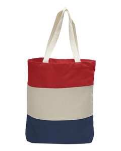 Q-Tees Q125900 11L Tri-Color Tote