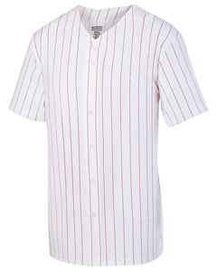 Augusta Sportswear 1686 Youth Pin Strp Full Button Baseball Jersey