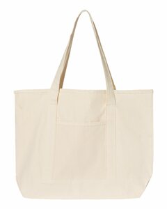 Q-Tees Q1500 34.6L Large Canvas Deluxe Tote