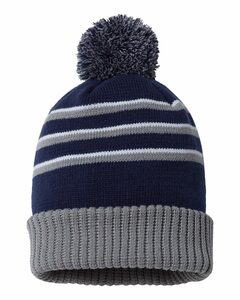 Richardson 134 Stripe Pom Cuffed Beanie