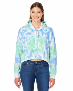 J America 8853JA Ladies' Triblend Cropped Hooded Sweatshirt