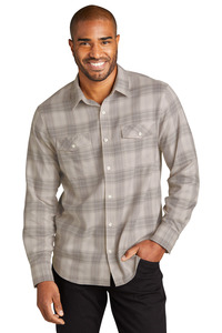 Port Authority W672 Long Sleeve Ombre Plaid Shirt