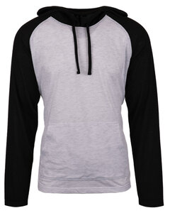 Burnside B8127 Adult Raglan Sleeve Striped Jersey Hooded T-Shirt