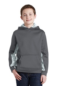 Sport-Tek YST239 Youth Sport-Wick ® CamoHex Fleece Colorblock Hooded Pullover