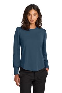 Mercer+Mettle MM1019 Women's Stretch Jersey Long Sleeve Blouson Top