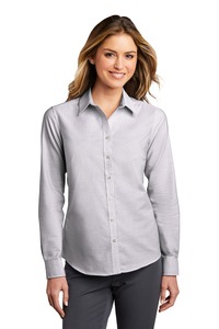Port Authority LW657 Ladies SuperPro ™ Oxford Stripe Shirt