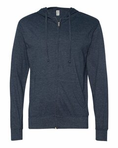 Independent Trading Co. SS150JZ Lightweight Jersey Full-Zip Hooded T-Shirt