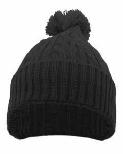 Pacific Headwear 643K Cable Knit Pom-Pom Beanie