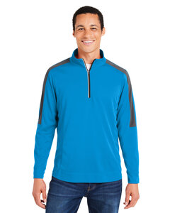 CORE365 CE404 Men's Market Snag Protect Mesh Colorblock Quarter-Zip