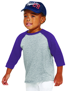 Rabbit Skins RS3330 Toddler Baseball Fine Jersey Three-Quarter Sleeve Tee