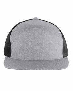 Pacific Headwear P710 Heather 6-Panel Arch Trucker Snapback Cap