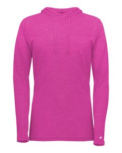 Badger Sport 4965 Tri Blend Surplice Women's Hood Tee