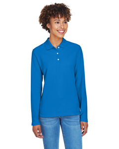 Port Authority K420P Heavyweight Cotton Pique Polo with Pocket - Royal - XL
