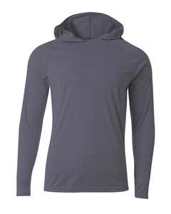 A4 N3409 Men's Cooling Performance Long-Sleeve Hooded T-shirt