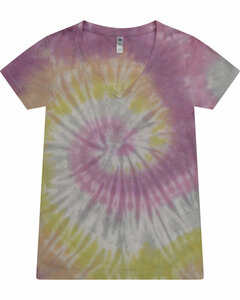 Tie-Dye 1075CD Ladies' V-Neck T-Shirt