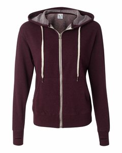 Independent Trading Co. PRM90HTZ Unisex Heathered French Terry Full-Zip Hooded Sweatshirt