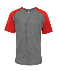 Badger Sport 4950 Tri Blend Full Button Tee