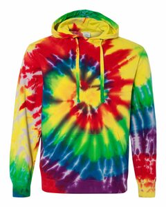 Dyenomite 854MS Dyenomite 854MS Rainbow Spiral Pullover Hooded Sweatshirt