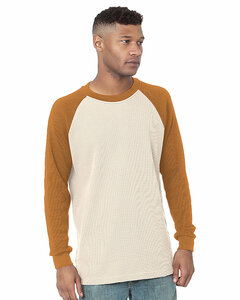 Bayside 8211 Heavyweight Waffle Knit Thermal Raglan