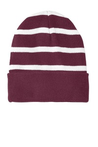 Sport-Tek STC31 Striped Beanie with Solid Band