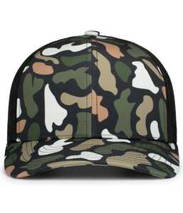 Pacific Headwear P686 DUCK CAMO TRUCKER SNAPBACK CAP
