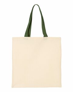 Q-Tees QTB6000 Economical Tote with Contrast-Color Handles