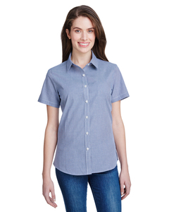 Artisan Collection by Reprime RP321 Ladies' Microcheck Gingham Short-Sleeve Cotton Shirt