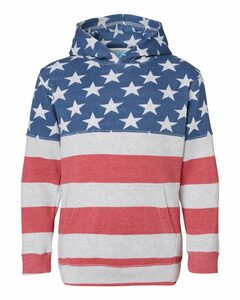 J America JA8880 Youth Triblend Fleece Hooded Sweatshirt