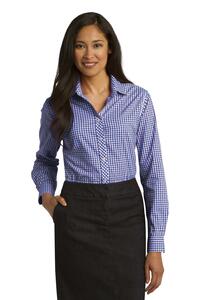 Port Authority L654 Ladies Long Sleeve Gingham Easy Care Shirt