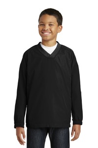 Sport-Tek YST72 Youth V-Neck Raglan Wind Shirt