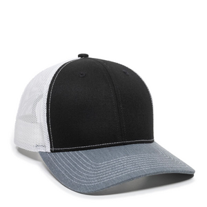 Outdoor Cap OC771 Structured Trucker With Solid Mesh Back Hat