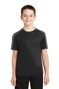 Sport-Tek YST354 Youth PosiCharge ® Competitor ™ Sleeve-Blocked Tee