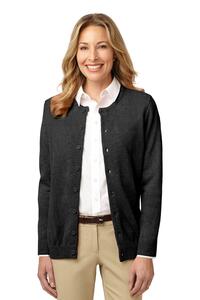 Port Authority LSW304 Ladies Value Jewel-Neck Cardigan Sweater