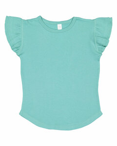Rabbit Skins RS3339 Toddler Girls Flutter Sleeve T