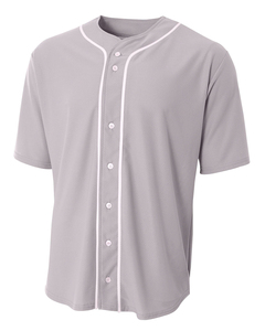 A4 NB4184 Youth Short Sleeve Full Button Baseball Jersey