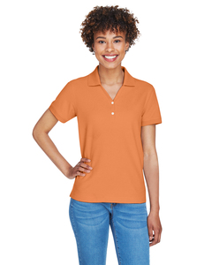 Devon & Jones D100W Ladies' Pima Piqué Y-Collar Polo