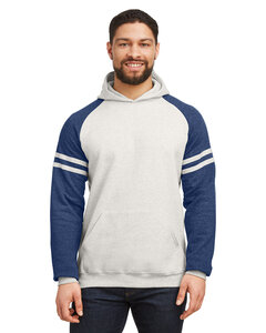 Jerzees 97CR Unisex NuBlend Varsity Color-Block Hooded Sweatshirt